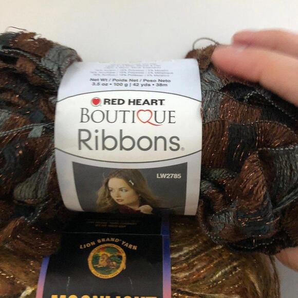 🛒 $15 - Scarf Shawl Yarn bundle Brown Rust Blue Moonlight Mohair #1889 - Picture 3 of 11